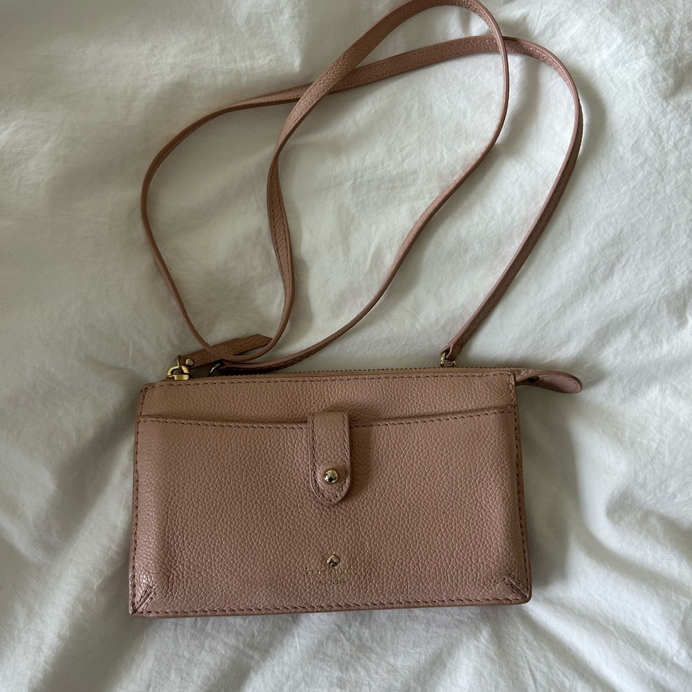 Baby Pink Kate Spade Leather Crossbody Bag
